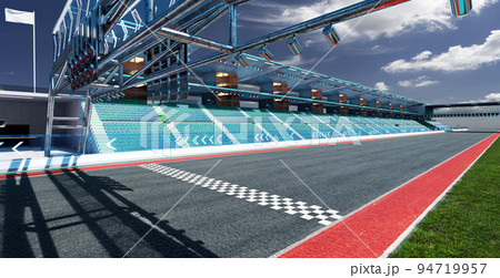 3d rendering does not exist futuristic Racetrack Circuit 94719957