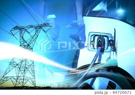Composite image of blue wave design 94720071