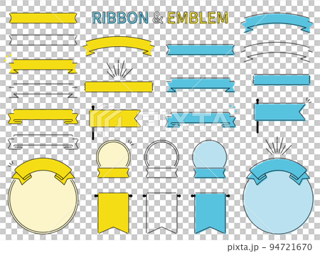 Ribbon & emblem frame 94721670