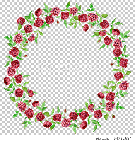 Rose frame material (circular) - Stock Illustration [94721684] - PIXTA