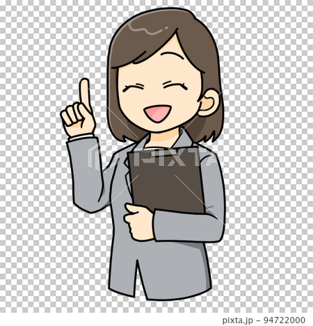 指點女西裝商務迷你人物插畫 指點女西裝商務迷你人物插畫 94722000