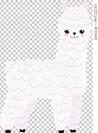 Funny llama. Cute kawaii alpaca character 94722233