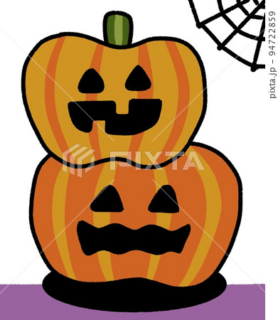 ハロウィンパンプキンのカットイラスト① 94722859