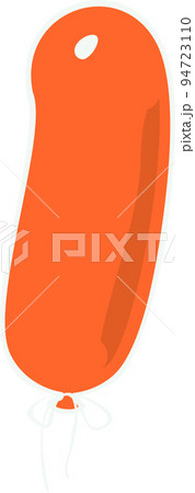 An oblong balloon highlighted on a white background An oblong balloon highlighted on a white background 94723110