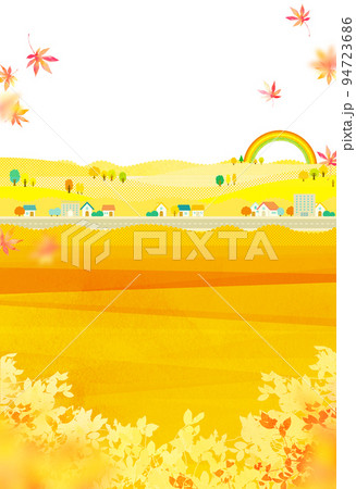 秋の街並　行楽日和　背景素材 94723686