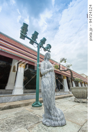 Antique stone doll Portrait of antique Chinese patrician Statue or Carved stone doll 94724124