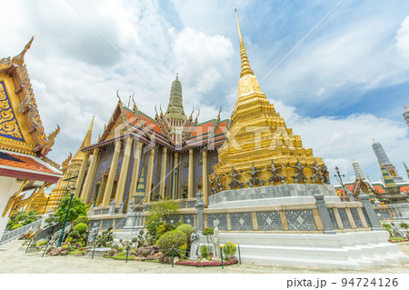 Inside Temple of the Emerald Buddha, The Thai temple in the royal grand palace Inside Temple of the Emerald Buddha, The Thai temple in the royal grand palace 94724126