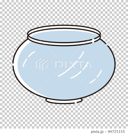 Illustration of a fishbowl aquarium 94725155