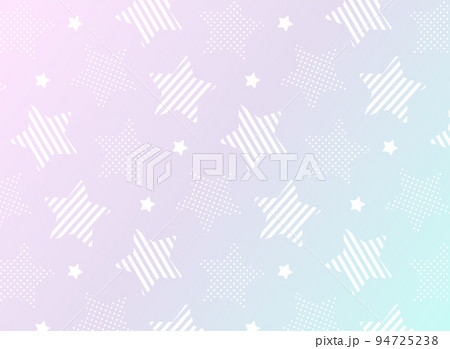 淡いグラデーションのポップな星のパターン背景 94725238