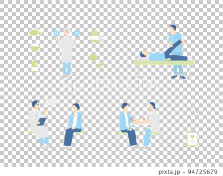 様々な介護、医療福祉のシーンセット 様々な介護、医療福祉のシーンセット 94725679