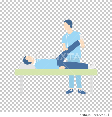 正在接受康復治療的男子和物理治療師 94725691