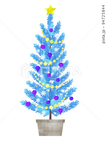 クリスマスツリー クリスマス モミの木 ブルー系 94725844