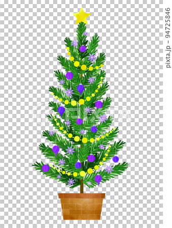 クリスマスツリー クリスマス モミの木 パープル系 94725846
