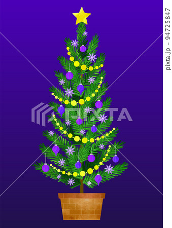 クリスマスツリー クリスマス モミの木 パープル系 94725847