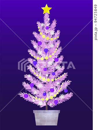 クリスマスツリー クリスマス モミの木 パープル系 94725849