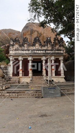 Front view of Ekanatheswari Temple, Chitradurga fort, Karnataka, India. 94726747