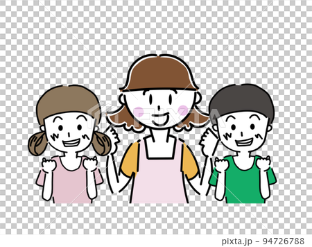 合作家庭父母和孩子母親兒子女兒 94726788