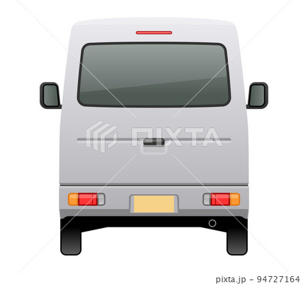 後方から見た車のイラスト（商用軽バン） 94727164