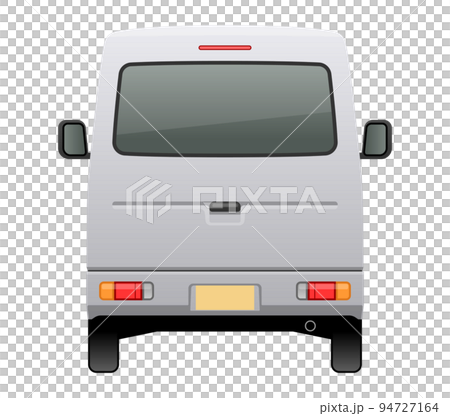 後方から見た車のイラスト（商用軽バン） 94727164