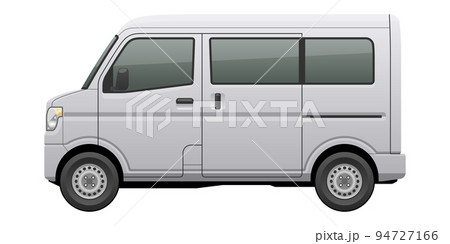 側方から見た車のイラスト（商用軽バン） 94727166