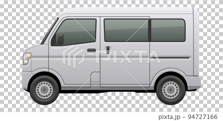 側方から見た車のイラスト（商用軽バン） 94727166