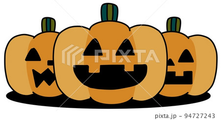 ハロウィンランタンのカットイラスト ハロウィンランタンのカットイラスト 94727243