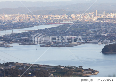 三頂山からの岡山市中区 94727853