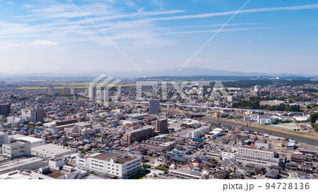 ［宮城県］多賀城市の街並みの空撮 94728136