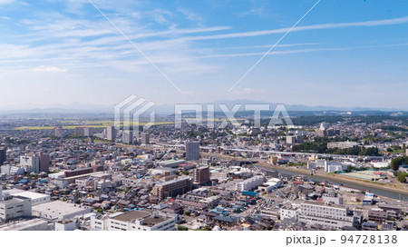 ［宮城県］多賀城市の街並みの空撮 94728138