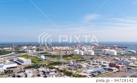 ［宮城県］多賀城市の街並みの空撮 94728142