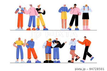 School bully torment classmates, aggressive teens 94728501