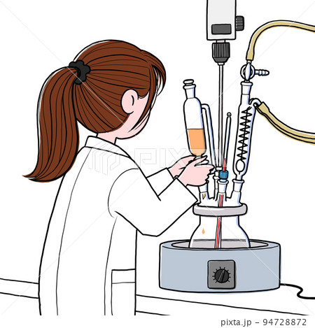 化学合成実験風景(有機合成、高分子合成) 94728872