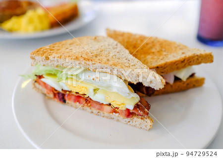 Close up of sandwiches for breakfast. 94729524