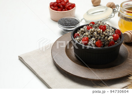 Concept of Orthodox Christmas food, Kutya, space for text 94730604