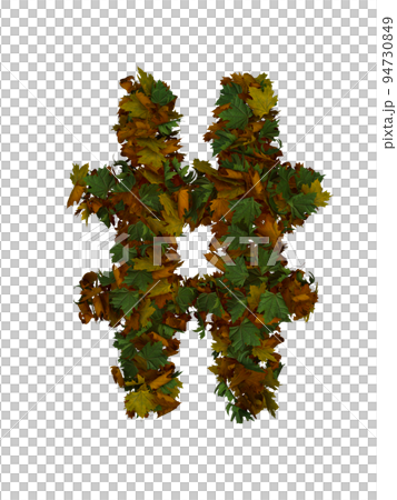Text Made Out Of Autumn Leafe Typeface Hashtag 94730849