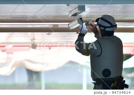 マンション大規模修繕 電気工事 照明器具の結線 マンション大規模修繕 電気工事 照明器具の結線 94734614