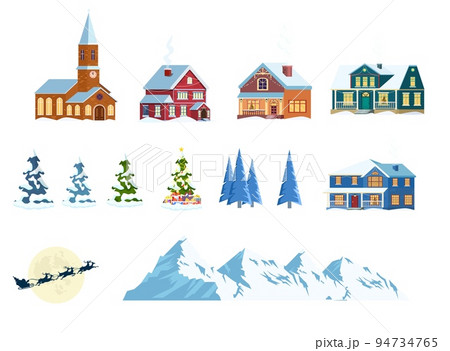 Decorated building for new year eve Decorated building for new year eve 94734765