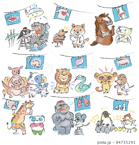 診療科別にみる医師の仕事（動物キャラクター） 94735291