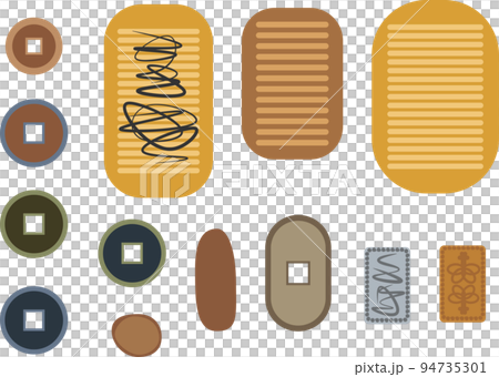 Old coin style illustration set 94735301