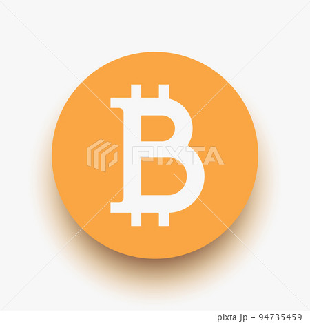 bitcoin simple design icon on white back 94735459