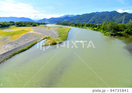 丹波島橋／犀川より上流方向を望む(長野県長野市)【2022.9】 94735841