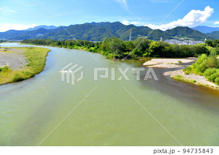 丹波島橋／犀川より上流方向を望む(長野県長野市)【2022.9】 94735843