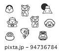 縁起物　イラスト　セット3 94736784
