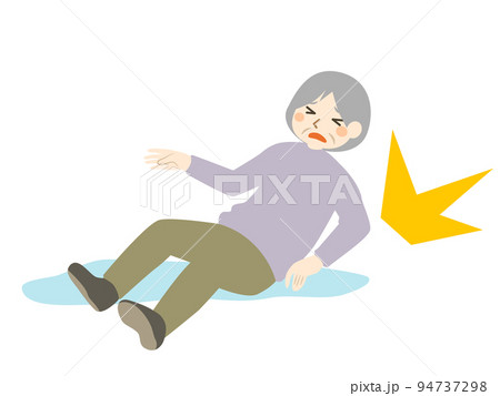 高齢女性 転倒 水たまり 高齢女性 転倒 水たまり 94737298