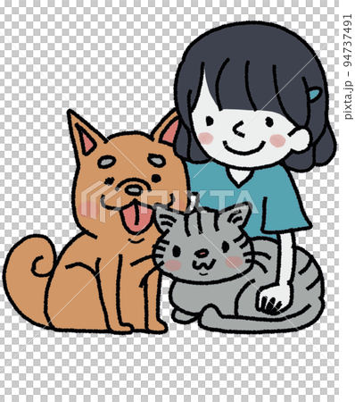 狗、貓、女人、動物醫院、動物福利活動圖解 94737491