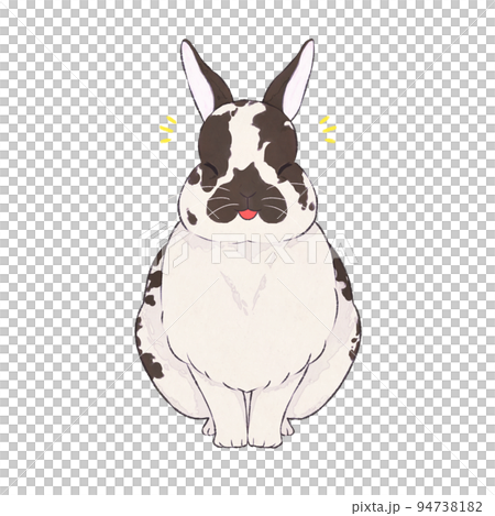 Dark brown rabbit broken expression (joy) 94738182
