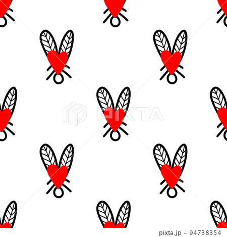 Seamless pattern with flies. Vector illustration 94738354