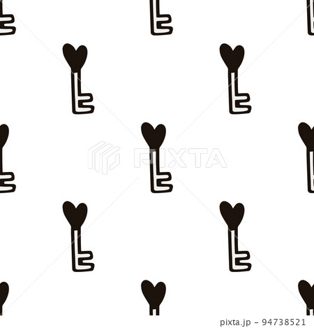 Seamless pattern with a heart-shaped key.vector illustration Seamless pattern with a heart-shaped key.vector illustration 94738521