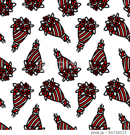 Seamless pattern of a bouquet of flowers. Vector illustration Seamless pattern of a bouquet of flowers. Vector illustration 94738525