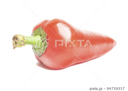red bell sweet peppers isolated on white background. 94739357
